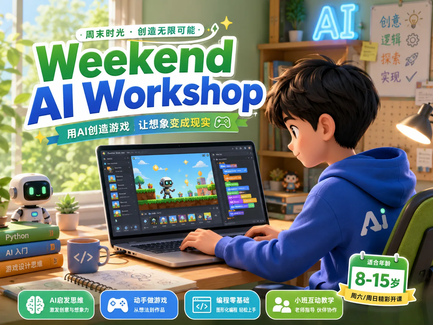 周末 AI 创造力工坊 课程视觉